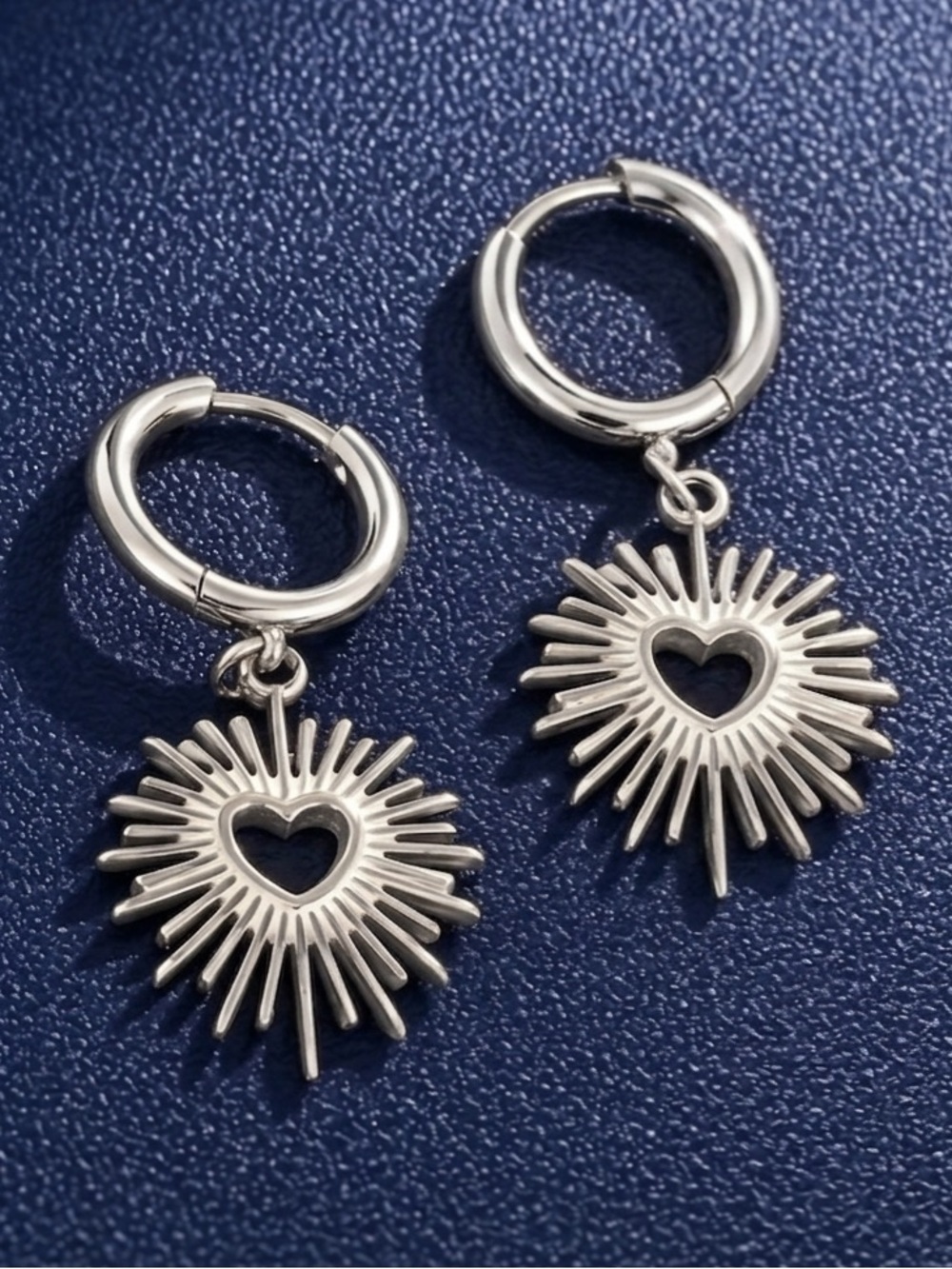 “Radiant Sacred Heart” of Jesus Immaculate Mary Burst Explode Catholic Earrings